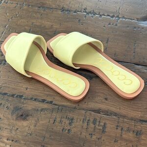 CCOCCI Light Yellow Women's Slide Sandals, never worn